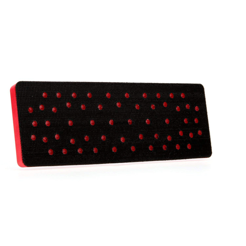  Schleifpolster, 33 Löcher - für Orbital- und Zufallsscheibenscheiger - Haken- und Schleifenbefestigung - 70 mm x 198 mm x 12,7 mm