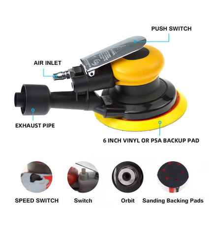 150 mm Orbit Air Sander Mirka Stype für Auto