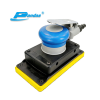 PANDAS 90 x 180 mm pneumatischer Exzenterschleifer ohne Vakuum, rechteckige Luftschleifmaschine mit Klettverschluss-Pad, Handschleifwerkzeug zum Polieren von Karosserielacken und Holzmöbeln